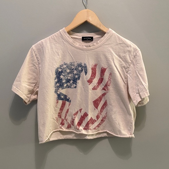 Zutter USA American Flag Crop Top - Picture 1 of 5
